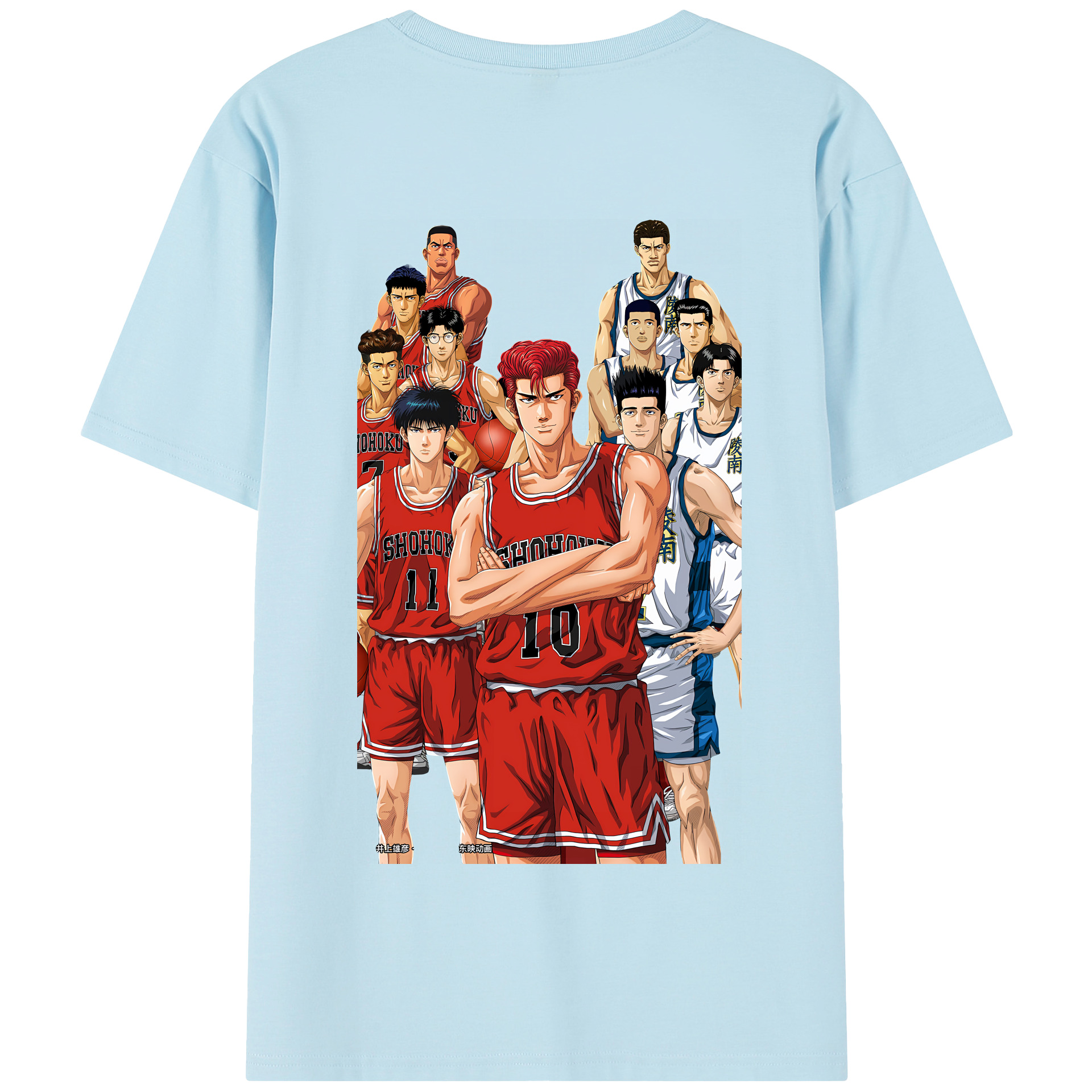 SLAM DUNK／スラムダンク 綿100％半袖Tシャツ（背面プリント）